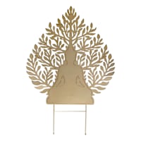 Found & Fable Golden Buddha Yard Stake, 30x44