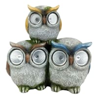 Owl Solar Outdoor Garden Statue, 4"
