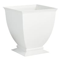 Providence Audrey White Metal Outdoor Planter, Medium