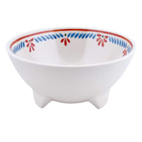 White Floral Melamine Salsa Bowl