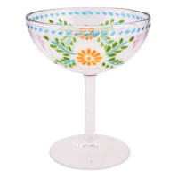 Acrylic Multicolor Embossed Clear Margarita Glass