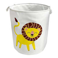 Tiny Dreamers Lion Round Laundry Hamper with Handles, Large
