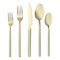 Crosby St. Set of 20 Gold Stainless Steel Flatware