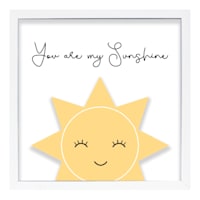 Tiny Dreamers Glass Framed You Are My Sunshine Wall Art, 13"