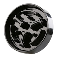 1.5-Cup Bone-Style Slow Pet Feeder, Black