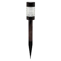 6-Lumen Oil Rubbed Bronze Round Steel Solar Pathway Light