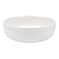 Providence Large White Beaded Stoneware Serving Bowl