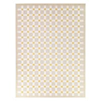 (E512) Honeybloom Florence Yellow & Tan Checkered Outdoor Area Rug, 8x10