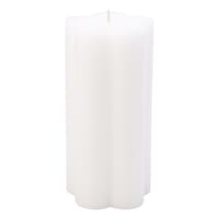 Providence White Flower Pillar Candle, 3x6