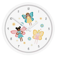 Tiny Dreamers Daisy Fairy Garden Round Wall Clock, 12"