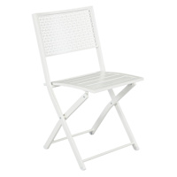 Providence Metal Patio Folding Chair, White
