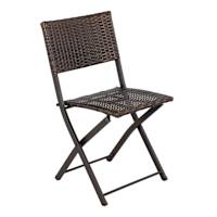 Hampton Wicker Patio Folding Chair, Brown