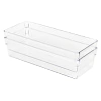 2-Pack Clear Organizer Bin Set