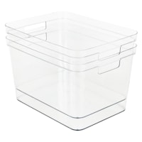 2-Pack Clear Bin Set, 20l
