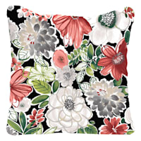 Tamani Raven Floral Outdoor Tufted Back Cushion