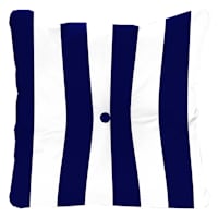 Providence Navy Blue Awning Stripe Tufted Outdoor Back Cushion