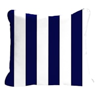 Providence Navy Blue Awning Stripe Corded Outdoor Back Cushion
