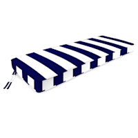 Providence Navy Blue Awning Stripe Outdoor Bench Cushion