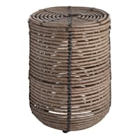 Polyrattan Brown Wicker Plant Stand, 13.8"