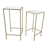 White & Gold Plant Stand, Medium