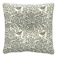Honeybloom Endive Floral Outdoor Tufted Back Cushion