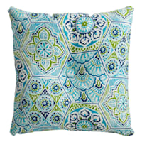Calista Teal Outdoor Tufted Back Cushion