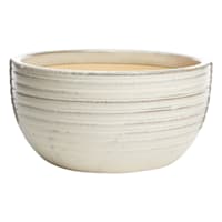 Found & Fable White Saturn Bowl Outdoor Planter, Medium