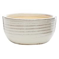 Found & Fable White Saturn Bowl Outdoor Planter, Small