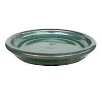 Ocean Blue Outdoor Ceramic Saucer, Large