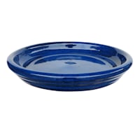 Imperial Blue Ceramic Outdoor Saucer, Large