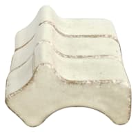 3-Piece Running White Ceramic Outdoor Planter Feet