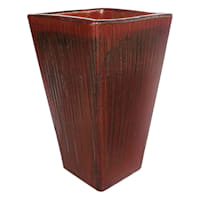 Hudson Imperial Red Tall Ceramic Outdoor Planter, Medium
