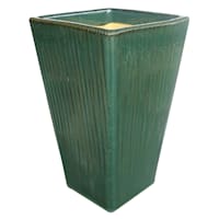 Hudson Green Tall Ceramic Outdoor Planter, Extra Large