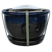 Set of 3 Black Bella Outdoor Planter with Saucer