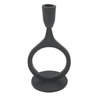 Crosby St. Black Modern Taper Candle Holder, 8.8"