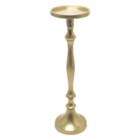 Gold Pillar Candle Holder, 12.3"