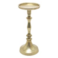 Gold Pillar Candle Holder, 8.3"