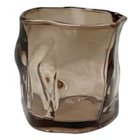 Purple Glass Candle Holder, 3.2"