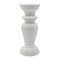 White Dual Candleholder, 8.5"