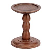 Natural Wooden Candle Holder, 5"