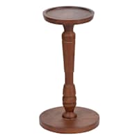 Natural Wood Candle Holder, 8.5"