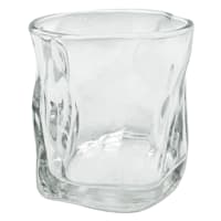 Clear Glass Candle Holder, 3.2"