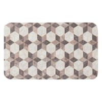 Beige & Grey Tiles Echo Doormat, 17x27