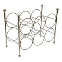 6-Bottle Nickel Wine Rack