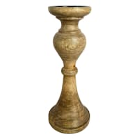Providence Wooden Pillar Candle Holder, 12"