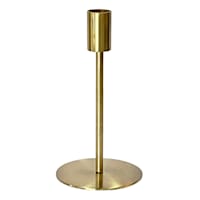 Gold Metal Taper Candle Holder, 7"