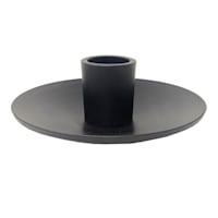 Black Plate Taper Candle Holder, 4"