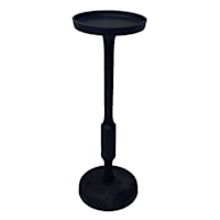 Black Pillar Candle Holder, 9.8"