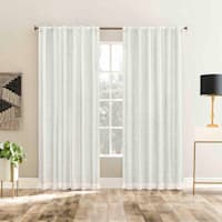Sun Zero Quinn Pearl Back Tab Extreme Blackout Single Curtain Panel, 84"