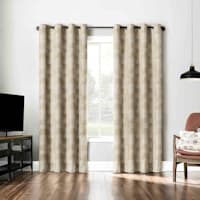 Sun Zero Deaton Taupe Extreme Blackout Grommet Single Curtain Panel, 84"